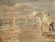 Max Liebermann Boys Bathing oil on canvas